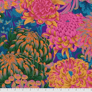 Kaffe Fassett Collective: Hokusai's Mums Hot (per 1/4 metre) | 