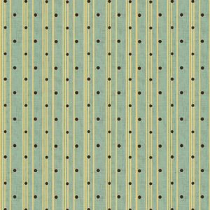 Kim Diehl Designs: Polka Dots & Ticking Stripe Green (per 1/4 metre) | 