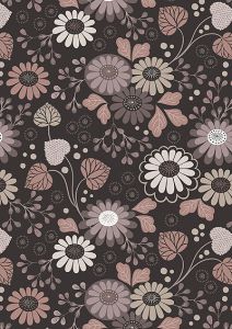 Shinrin Yoku fabric: Floral Dark Earth Lewis and Irene | 