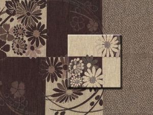 Double Weave Jacquard: Woven Florals Chestnut (per 1/4 metre) | 