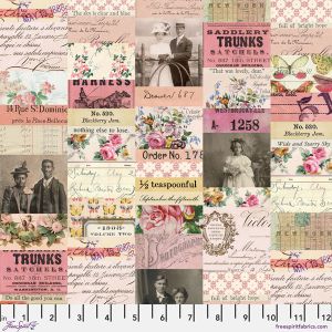 Eclectic Elements Palette, Pink Collage Fabric | 