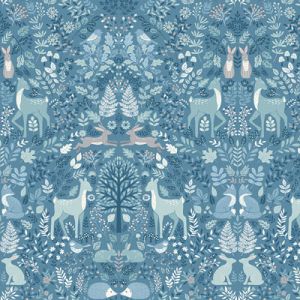 Foxwood Fabric Makower Dusk Nature Trail Blue | 