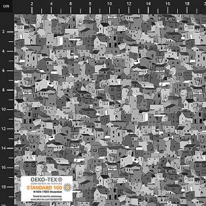 Quilters Coordinates fabric: Rooftops Grey (per 1/4 metre) | 