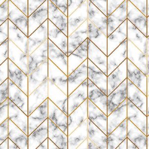 Watercolour Sketchbook Fabric: Marble Geo Grey/Gold (per 1/4 metre) | 