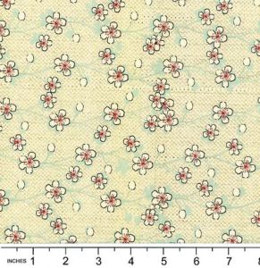 Country Coordinates fabric: Cherry Blossoms Pistachio (per 1/4 metre) | 