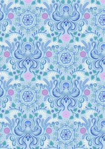 Chalki fabric: Chalki on Light Blue Lewis and Irene | 