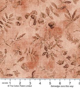 Classic Florals Fabric: Grandmothers Garden Warm Pink (per 1/4 metre) | 