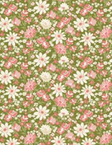 Sentiments fabric: Packed Floral Green | 