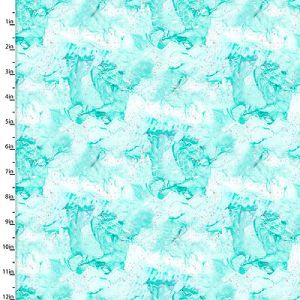 Arctic Wonder fabric: Cracked Ice Turquoise/Silver (per 1/4 metre) | 