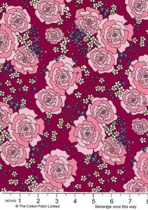 Midnight Meadows Fabric Everything's Rosey (per 1/4 metre) | 