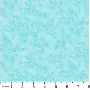 Classic Florals Fabric: Haven Leaves Blue (per 1/4 metre) | 