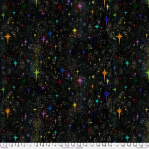 Sue Penn Skylights fabric: Starlight, Black | 