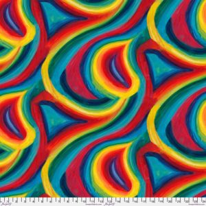 Sue Penn Skylights fabric: Twist, Multi | 