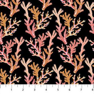 Sea Botanica Fabric: Seaweed Black (per 1/4 metre) | 