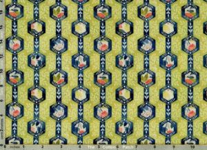 Georgia Blue Fabric: Honeycombe Navy (per 1/4 metre) | 