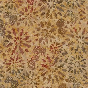 Tonga Batiks: Acorns & Pines Walnut (per 1/4 metre) | 