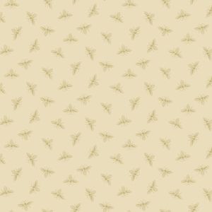 Petite Bees Fabric: Bees, Vanilla | 