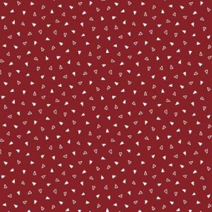 Nellie's Shirtings Fabric: Triangles Dark Red (per 1/4 metre) | 