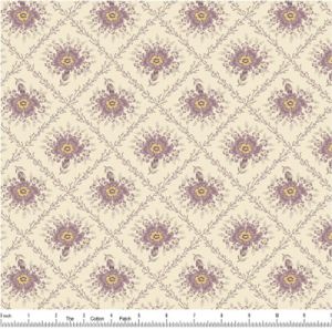 Wildflower Cottage fabric: Purple Lattice | 