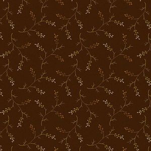 Hello Fall Fabric: Sprigs Brown (per 1/4 metre) | 