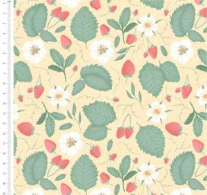 Strawberry Picking Strawberry Fields Yellow (per 1/4 metre) | 