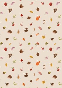 Country Coordinates fabric: Scattered Foliage and Friends Cream | 