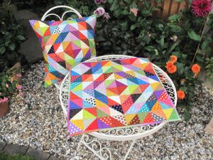 Scrappy Half Square Triangle Quilt/Cushion | 