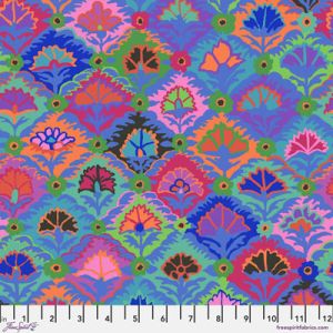 Kaffe Fassett Collective Fabric: Step Flower Blue | 