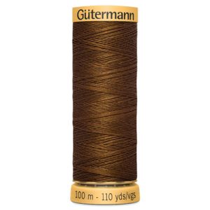 Gutermann Natural Cotton 50 Weight Thread 100m 1633 Mid Brown | 