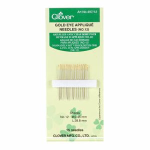 Clover Gold Eye Applique Needles  size 12 | 