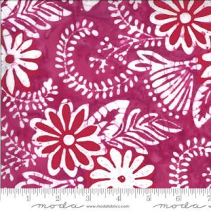 Confection Batiks Fabric: Posy Raspberry (per 1/4 metre) | 