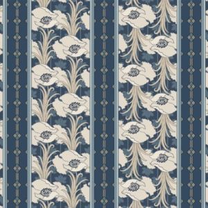 Nouveau fabric: Deco Stripe, Navy | 