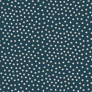 Amelia fabric: Daisy Navy (per 1/4 metre) | 