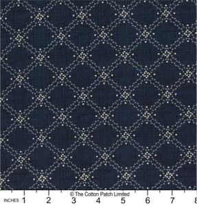 Radiance fabric, Diamond Grid, Dark Denim | 