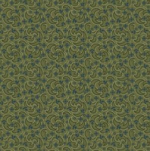 Memories fabric: Crescent Swirl Green (per 1/4 metre) | 