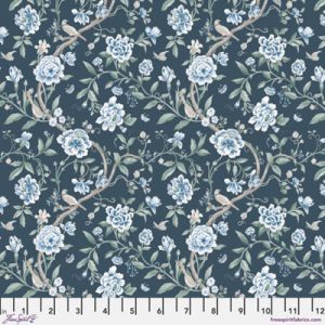 Sanderson Southwold Blue Fabric: Porcelain Garden | 