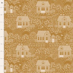 Tilda My Neighbourhood Mustard Fabric (per 1/4 metre) | 