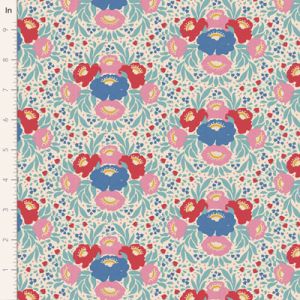 Tilda Jubilee fabric: Autumn Bouquet Teal | 