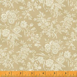 Eliza fabric: Floral Toile Latte (per 1/4 metre) | 