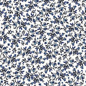 Classic Blue Fabric: Sprigs White (per 1/4 metre) | 