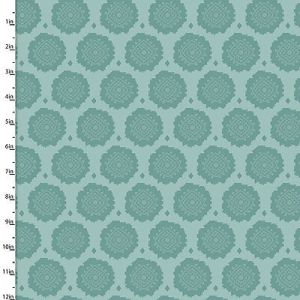 Painted Soul fabric: Diamond Flowers Turquoise (per 1/4 metre) | 