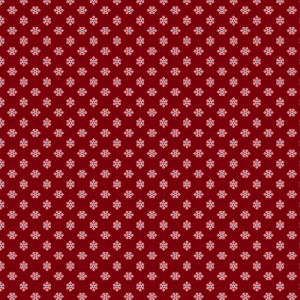 Midnight Meadow fabric: Daisy, Red | 