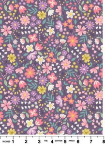 Spring Treats Fabric: Spring Floral violet (per 1/4 metre) | 