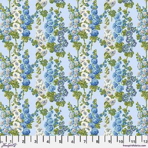 A Celebration of Sanderson fabric: Hollyhocks Sky (per 1/4 metre) | 