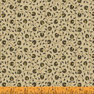 Eliza fabric: Floral Vine Gold/Latte (per 1/4 metre) | 