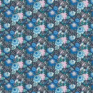 Liberty fabric: Mini Lindy Pop Navy (per 1/4 metre) | 