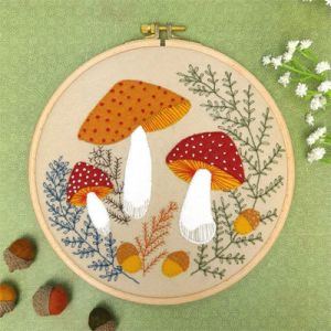 Large 19cm Applique Hoop Kit: Toadstool | 