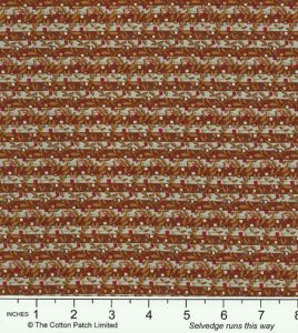 Country Soiree fabric: Larisa, Brown and Grey | 