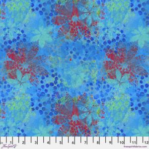 Sue Penn Butterfly Fields fabric: Flowery Blue | 