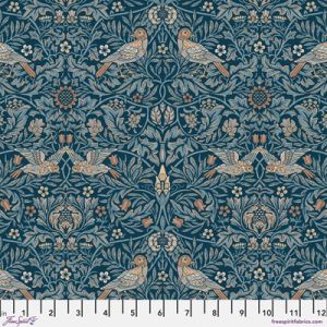 Emery Walker's House Fabric: Bird Tapestry Webbs Blue | 